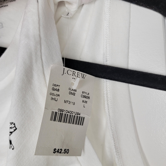 J. Crew Collectors Tee Sleeveless Top, Hula Girl, Women's Large, White, NWT - Picture 4 of 5